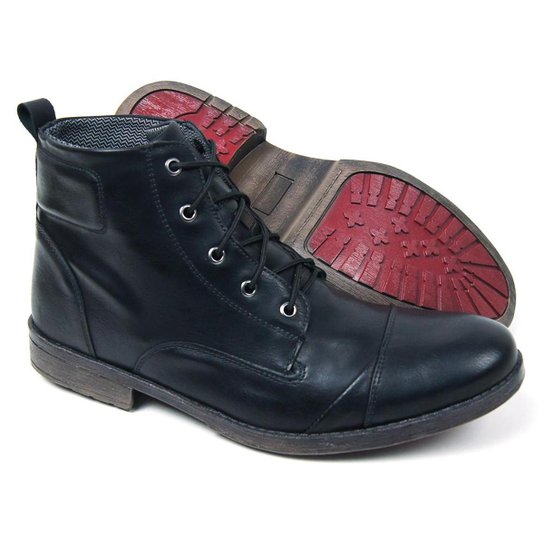 Bota Couro Schiareli Masculino - Preto