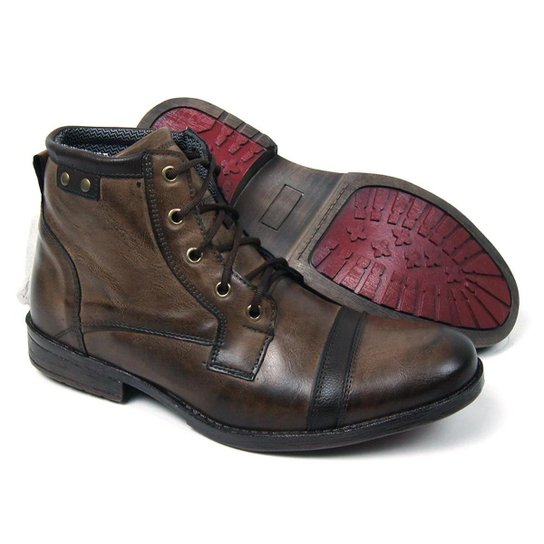 Bota Couro Schiareli Masculino - Marrom