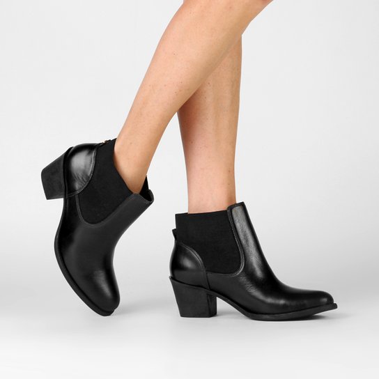 Bota Dumond Cano Curto Elástico - Preto