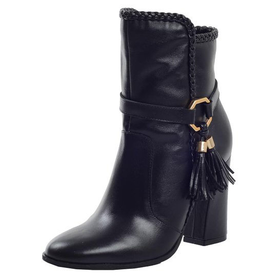Bota Laura Prado Cano Baixo Feminina - Preto