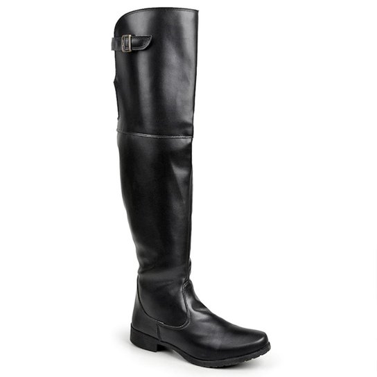 Bota Luma Ventura Cano Alto feminina - Preto