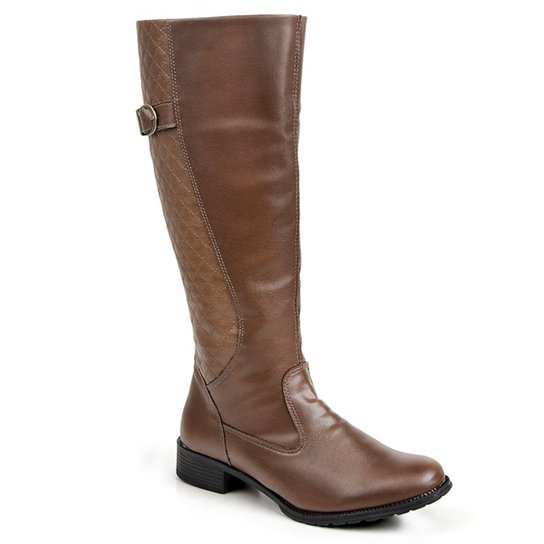 Bota Luma Ventura Cano Alto feminina - Marrom