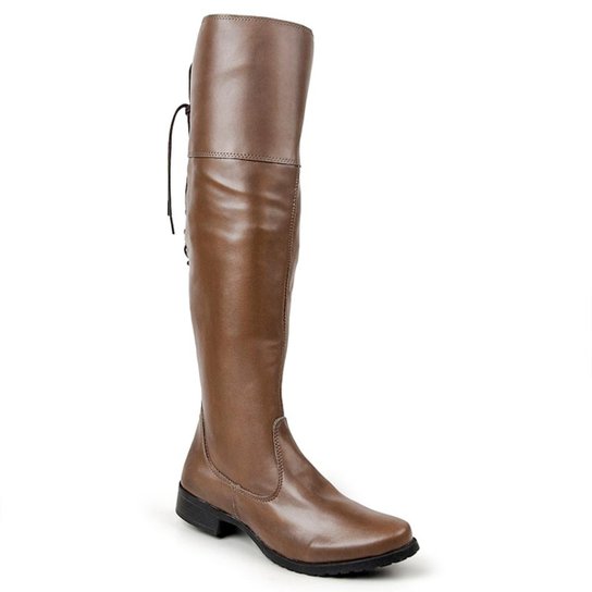 Bota Luma Ventura Cano Alto feminina - Marrom