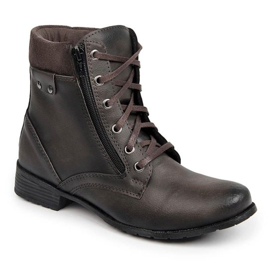 Bota Luma Ventura Cano Médio Feminina - Marrom