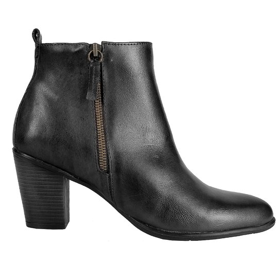 Bota Milano Cano Médio Feminina - Preto