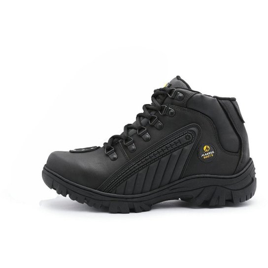 Bota Motociclista 3LS3 Cano Médio Masculina - Preto