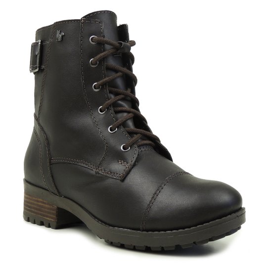 Bota Neve Forrada em lã sintética Feminina - Café