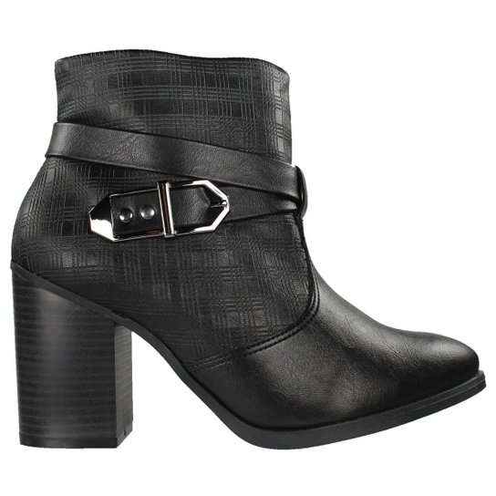 Bota Ramarim Ankle Boot Feminina - Preto