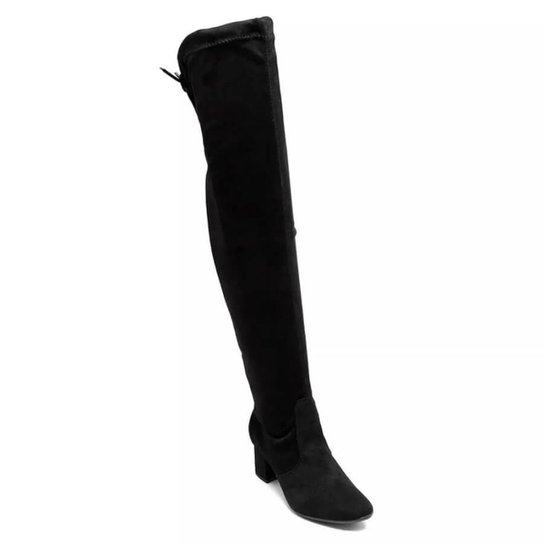 Bota Renata Melo Over The Knee Feminina - Preto