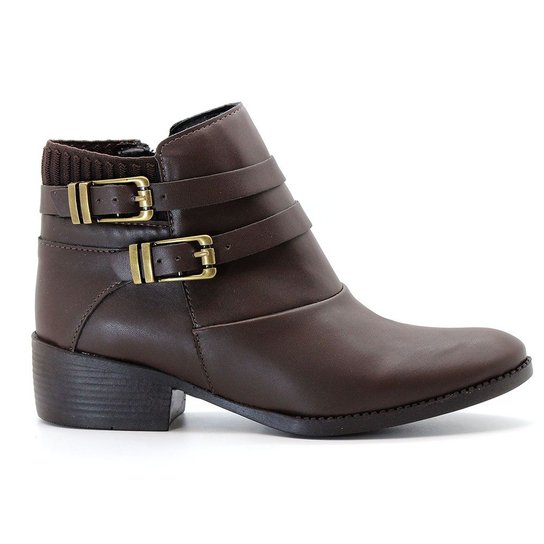 Bota Royalz Cano Curto Charlotte Feminina - Marrom