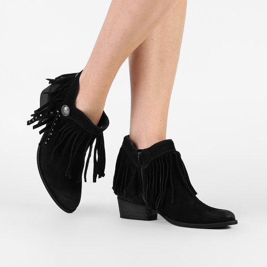 Bota Santa Lolla Franjas - Preto