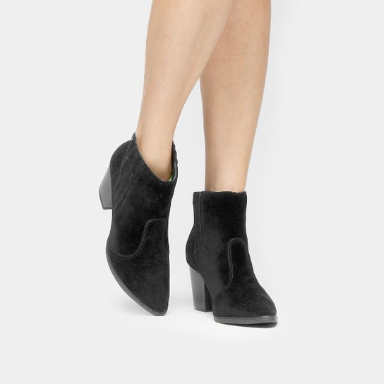 Bota Vizzano Cano Curto Elástico - Preto