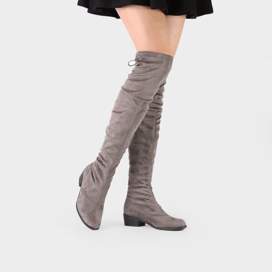 Bota Zatz Over the Knee Flat - Cinza