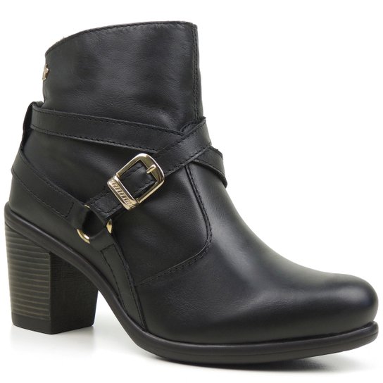 Bota Zurique forrada em lã natural Feminina - Preto