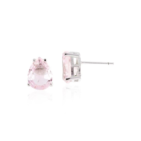Brinco Giullia Ferraz Store Giullia Ferraz Store Gota Brilhante Feminino - Rosa+prata