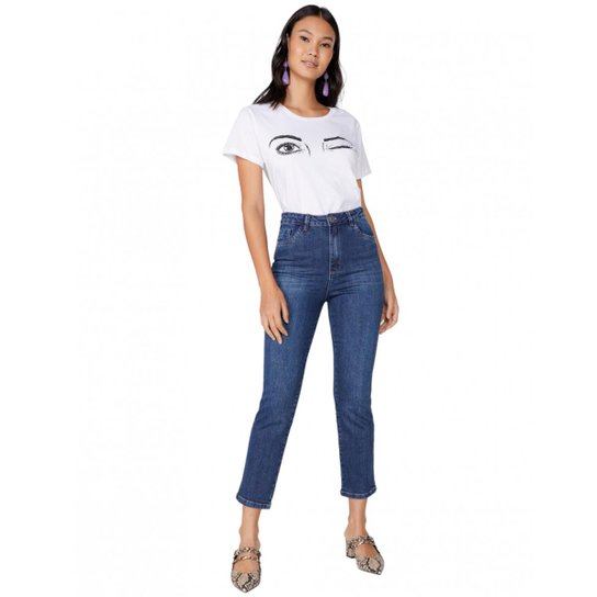 Calça Amaro Jeans Slim Classic Feminina - Azul