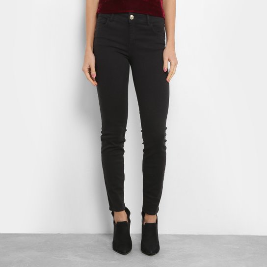 Calça De Sarja Skinny Colcci Base Fátima Cintura Média Feminina - Preto