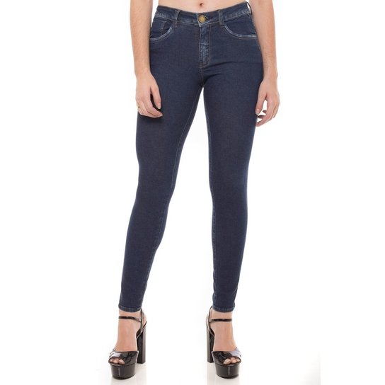 Calça Jeans Cigarrete New Skinny Denúncia Feminina - Azul