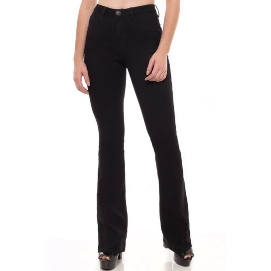 Calça Jeans Mid Rise Flare Denúncia Feminina - Azul