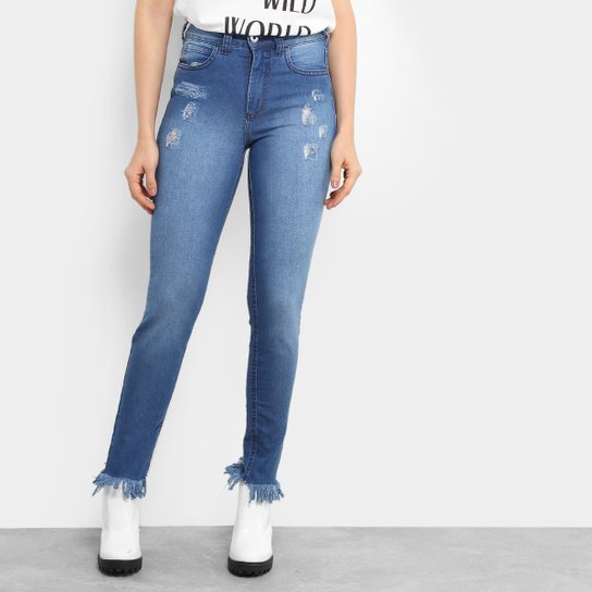 Calça Jeans Skinny Colcci Base Bia Cintura Alta Feminina - Jeans