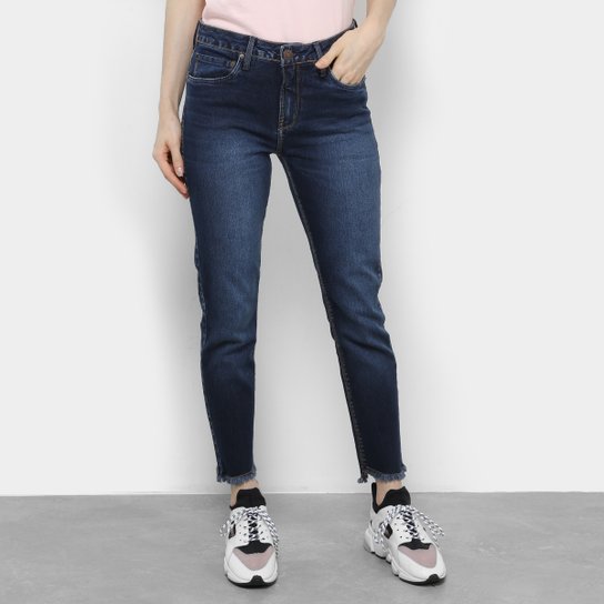 Calça Jeans Slim Calvin Klein Cintura Média Feminina - Jeans