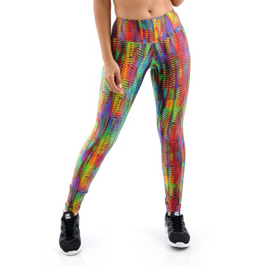 Calça Legging Mama Latina Sunset - Amarelo+Verde