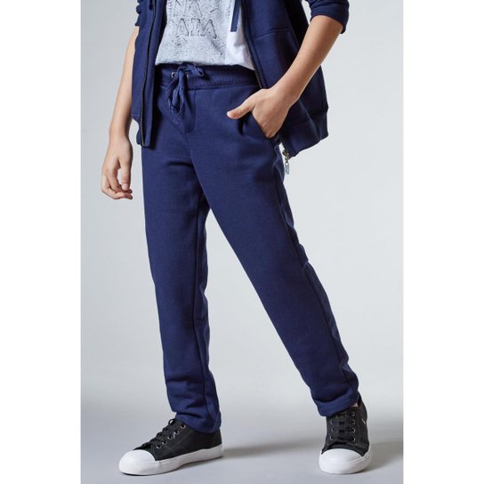 Calça Mini SM Moletom Reativo Reserva Mini Masculina - Azul Escuro