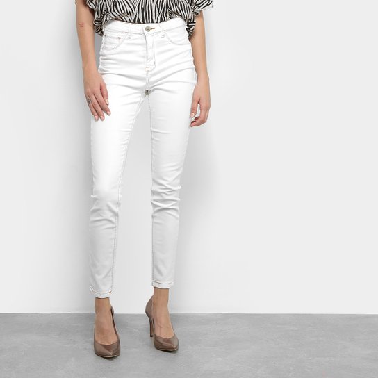Calça Razon Skinny Sarja Feminina - Off White