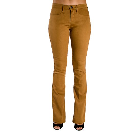 Calça Sarja Flare Calvin Klein Feminina - Marrom