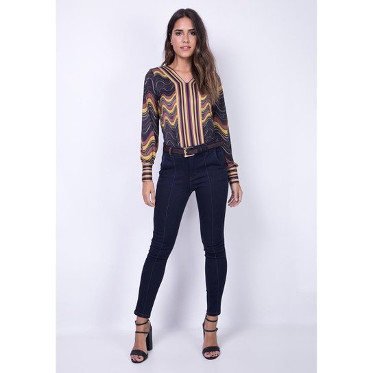 Calça Skinny Diana Lança Perfume Feminina - Azul