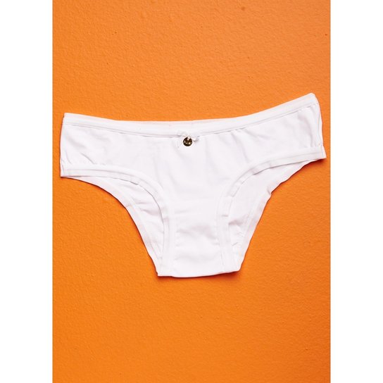Calcinha Boneca Básica Microfibra Adulto Puket - Branco