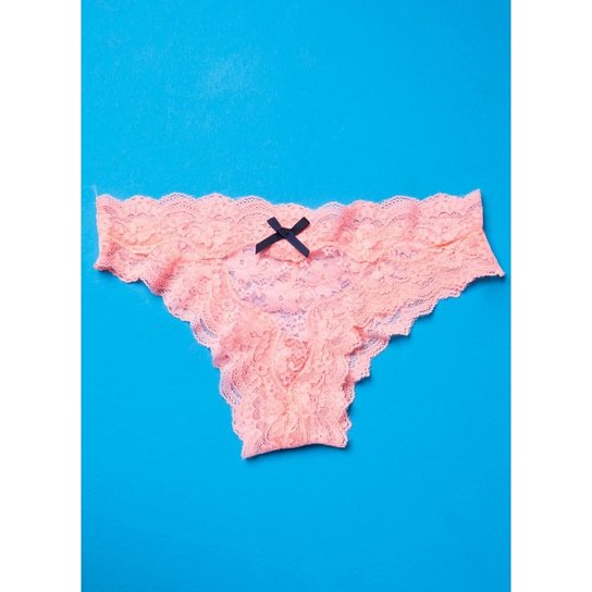 Calcinha Fio Dental Renda Adulto Puket - Rosa