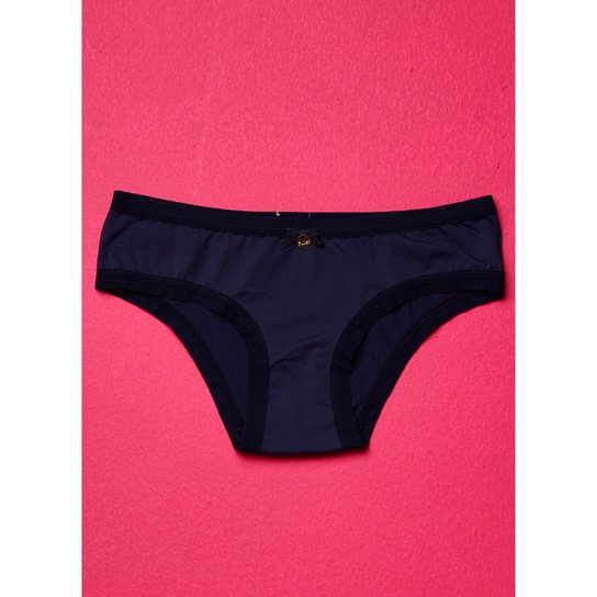 Calcinha Puket Boneca Básica Microfibra - Marinho