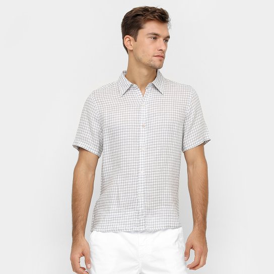Camisa Ellus Clássica Xadrez - Cinza