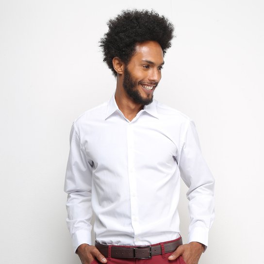 Camisa Manga Longa Watkins & Krown Lisa Masculina - Branco