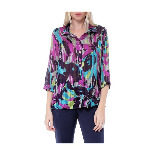 Camisa Moché 3/4 - Roxo