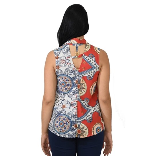 Camisa Moché Sem Manga - Vermelho
