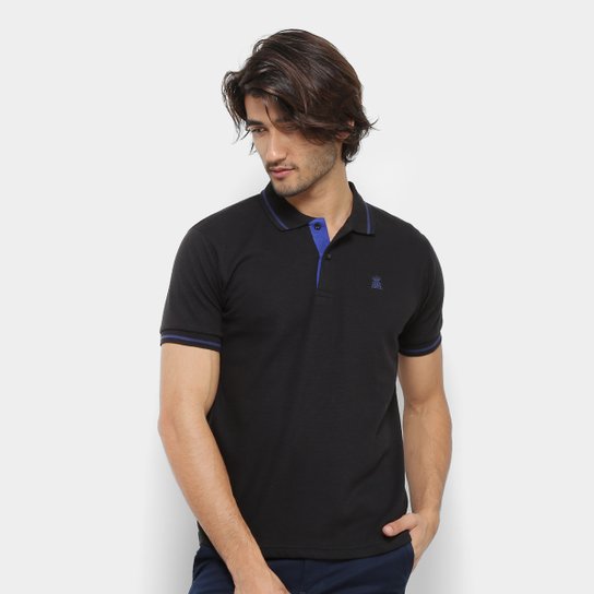 Camisa Polo Broken Rules Clássica Masculina - Preto