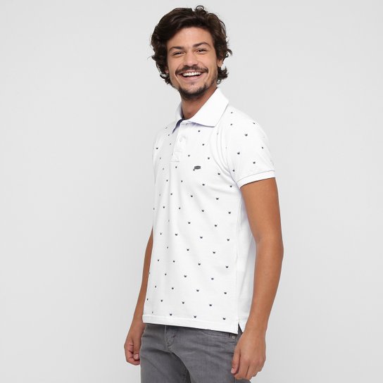 Camisa Polo Local Piquet Coroa - Branco