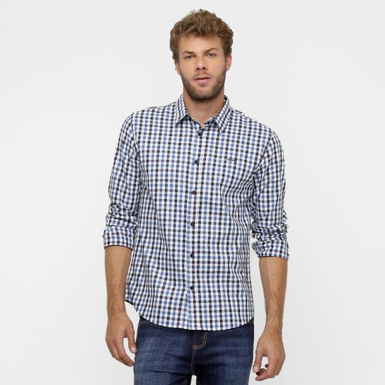 Camisa Sommer Xadrez - Azul+Branco
