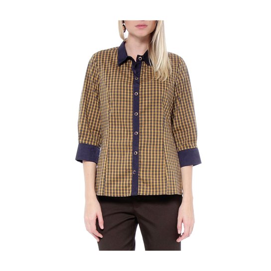 Camisa Xadrez - Moché - Caramelo