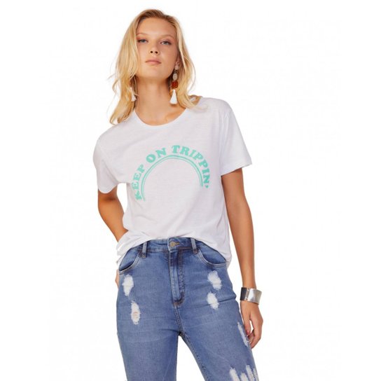 Camiseta Amaro Keep On Trippin Feminina - Branco
