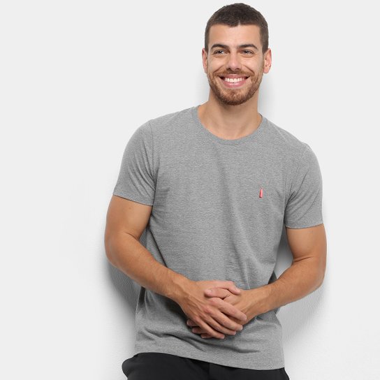 Camiseta Coca-Cola Lisa Masculina - Mescla Escuro