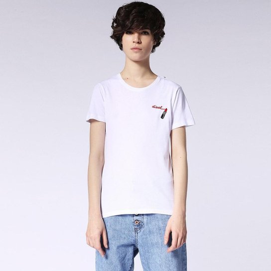 Camiseta Diesel T-Sily-F Feminina - Branco