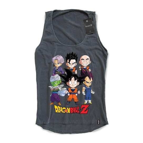 Camiseta Feminina Dragon Ball Z SD - Cinza