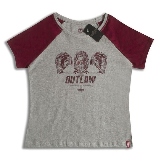 Camiseta Feminina Marvel Legendary Outlaw - Cinza