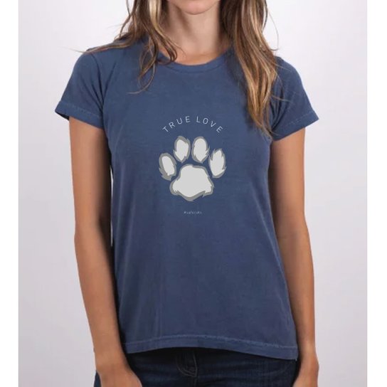 Camiseta Fernanda Almeida True Love - Marinho