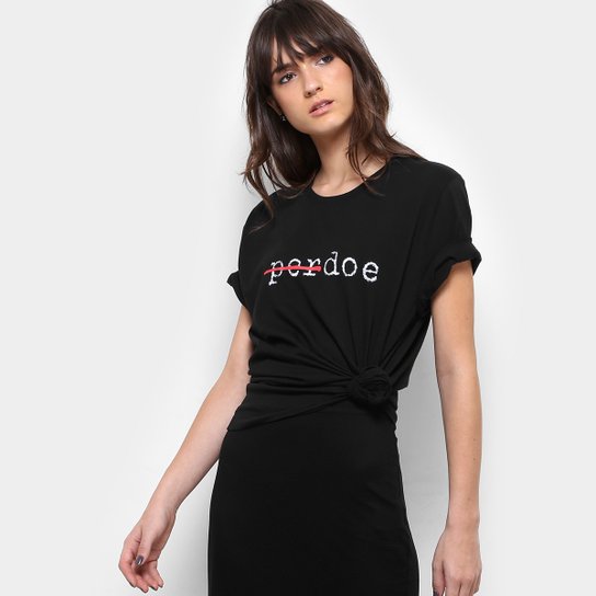 Camiseta Forum Perdoe Feminina - Preto
