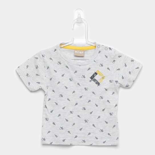 Camiseta Infantil Milon Raquetes Tal Filho Masculina - Mescla