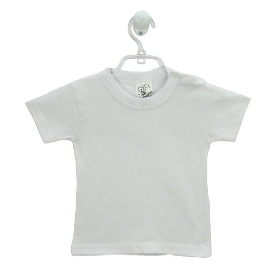 Camiseta Mafessoni Bebê Unissex Manga Curta - Branco